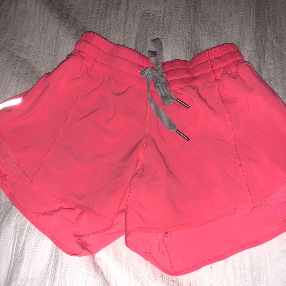 Pink lululemon drawstring shorts size 4!